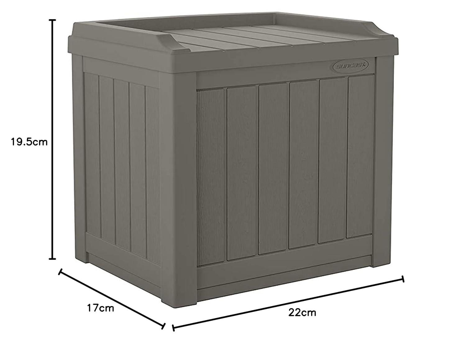 Suncast 22'' W 22 Gallons Water Resistant Resin Deck Box in Gray