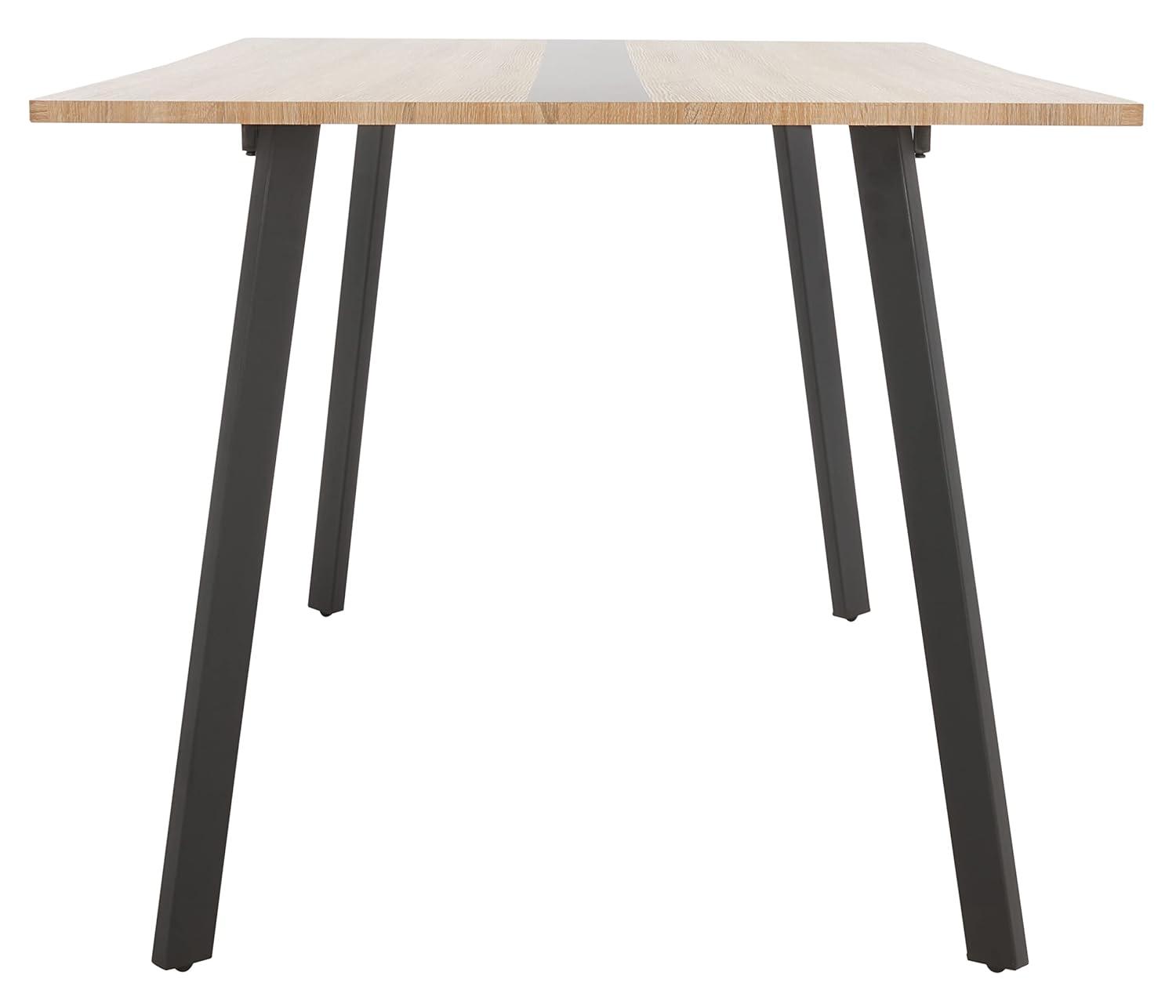 Leith Dining Table - Natural/Black - Safavieh