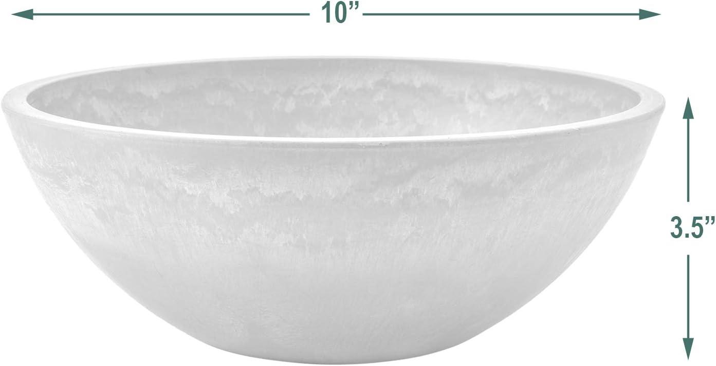 Eco-Friendly Modern Chocolate Garden Bowl 10-inch for Indoors & Patio