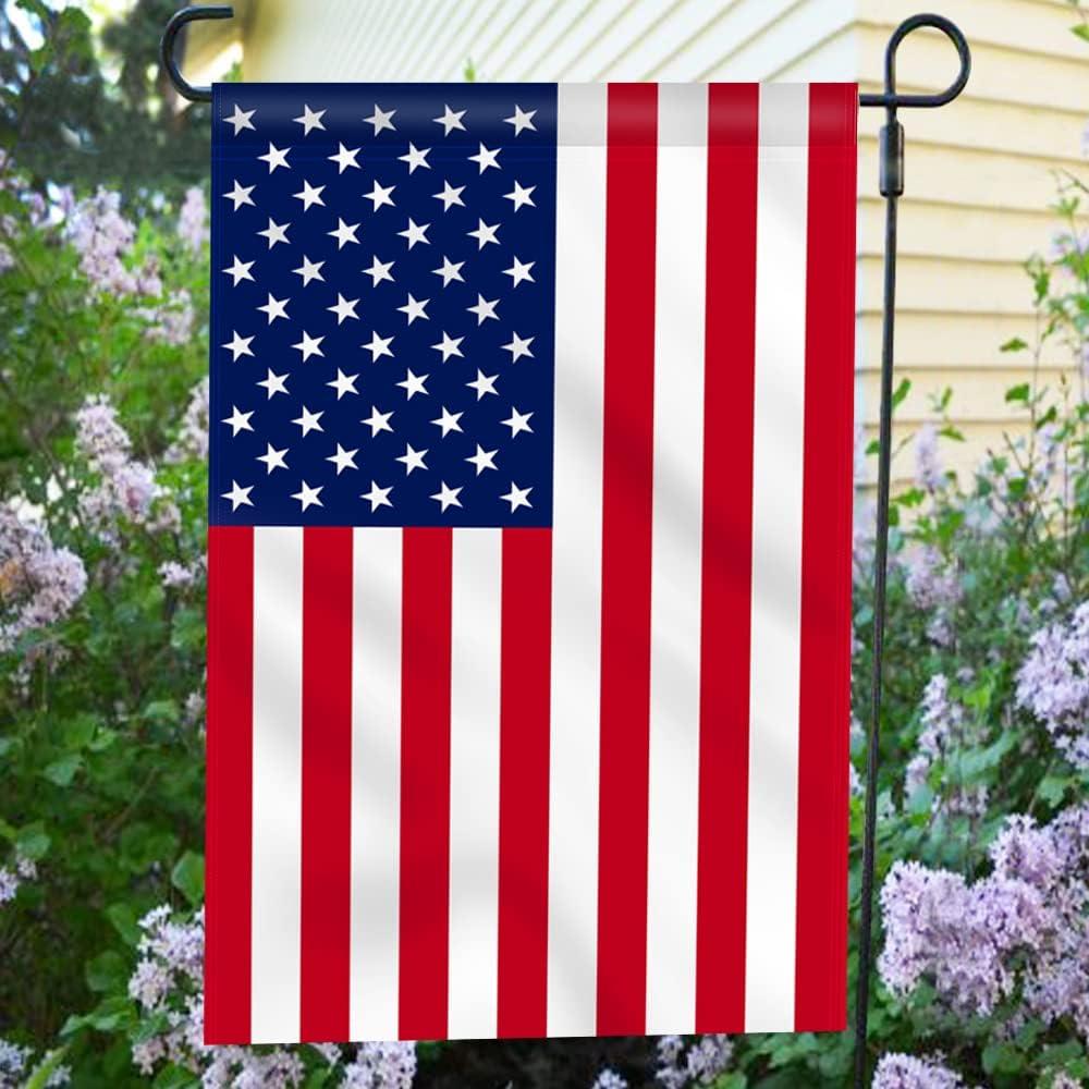 Double Sided Premium Garden Flag, US Garden Flag - USA American United States July 4th Independence Day Patriotic Decorative Yard Flags - Weather Resistant & Double Stitched - 18 x 12.5 Inch