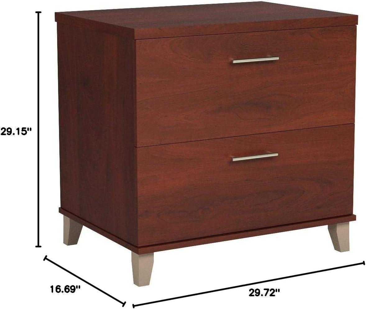 Bush Furniture Somerset Lateral File Cabinet, 2 Drawer, Hansen Cherry