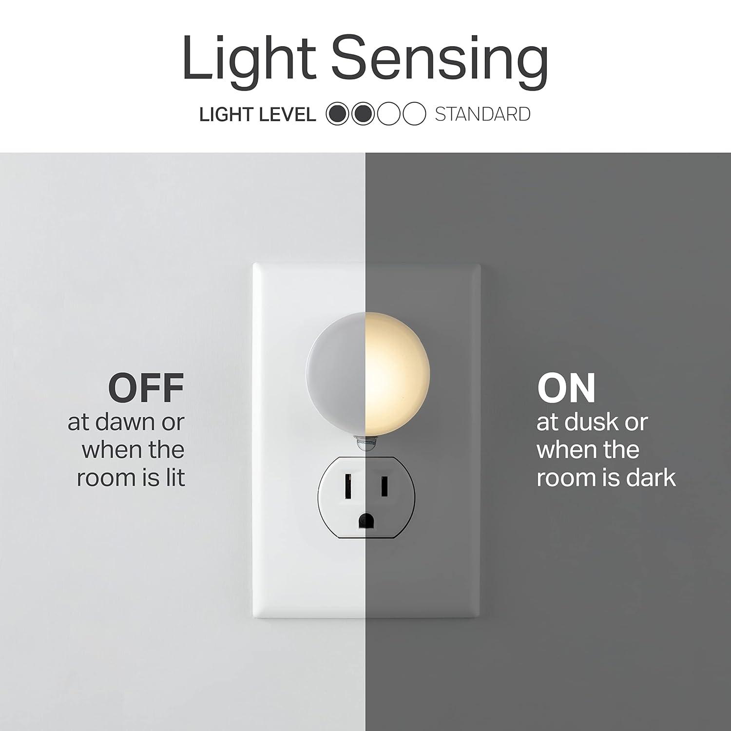 Lights by Night Mini LED Night Light, 10 Pack, Plug-in, Dusk to Dawn, Compact, UL-Listed, Ideal for Office, Bathroom, Bedroom, Nursery, Hallway, Kitchen, White, 55166, 10