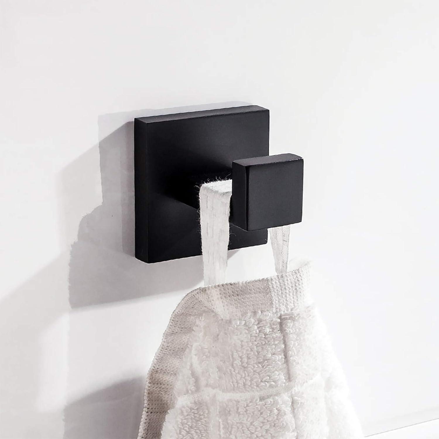 Matte Black Stainless Steel Heavy Duty Towel Hooks