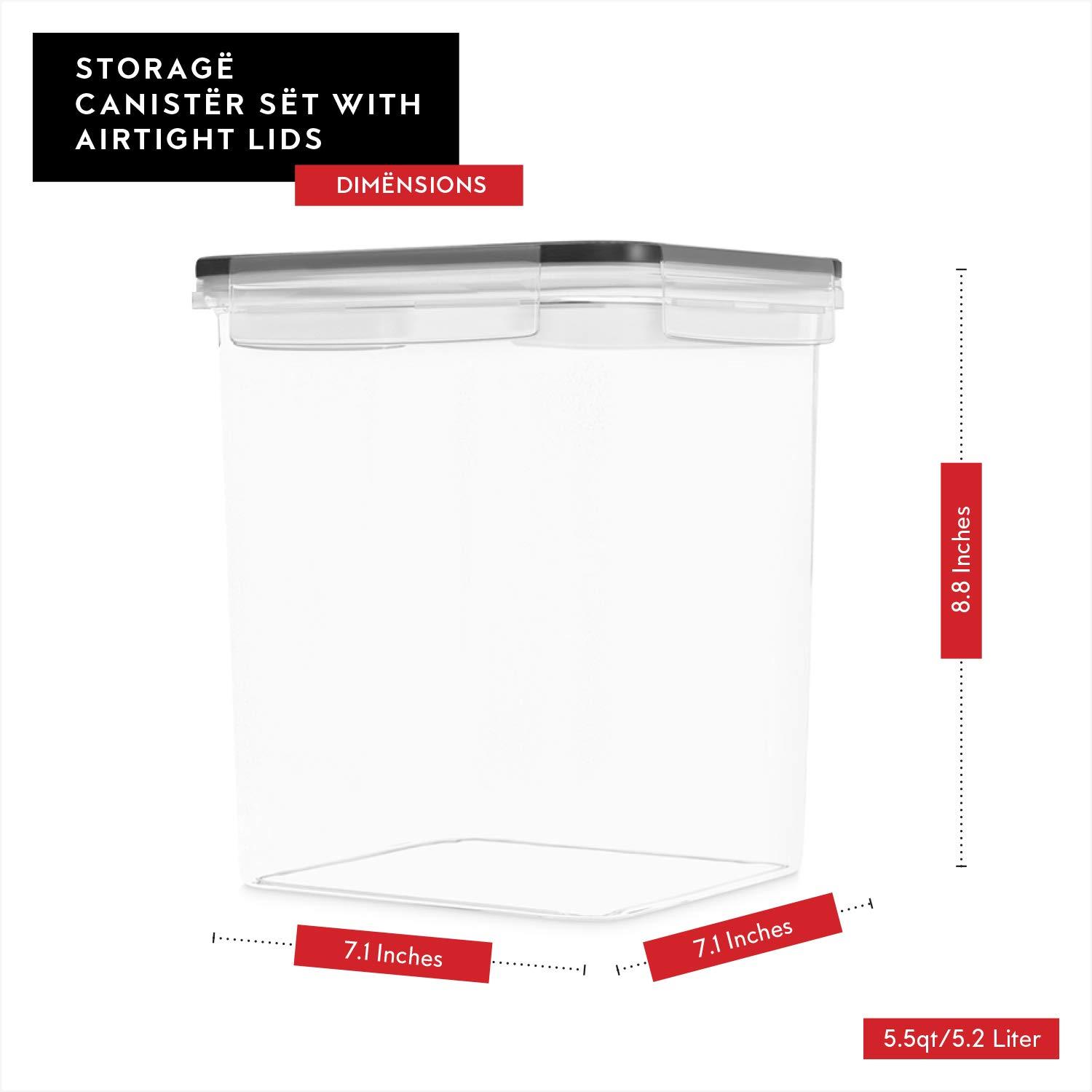 DWËLLZA KITCHEN Food Storage Container Including Labels and a Marker (Set of 2)