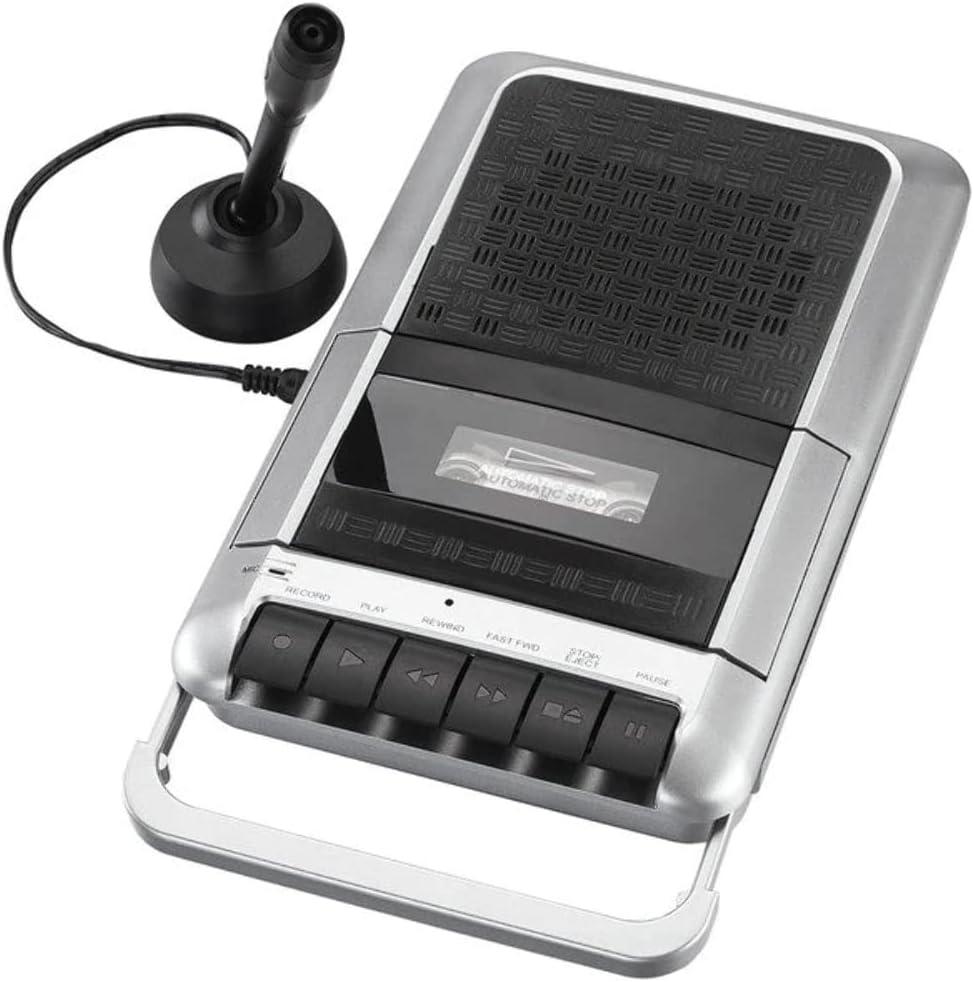 Sylvania Cassette Tape Recorder with Built-in Microphone and Carry Handle