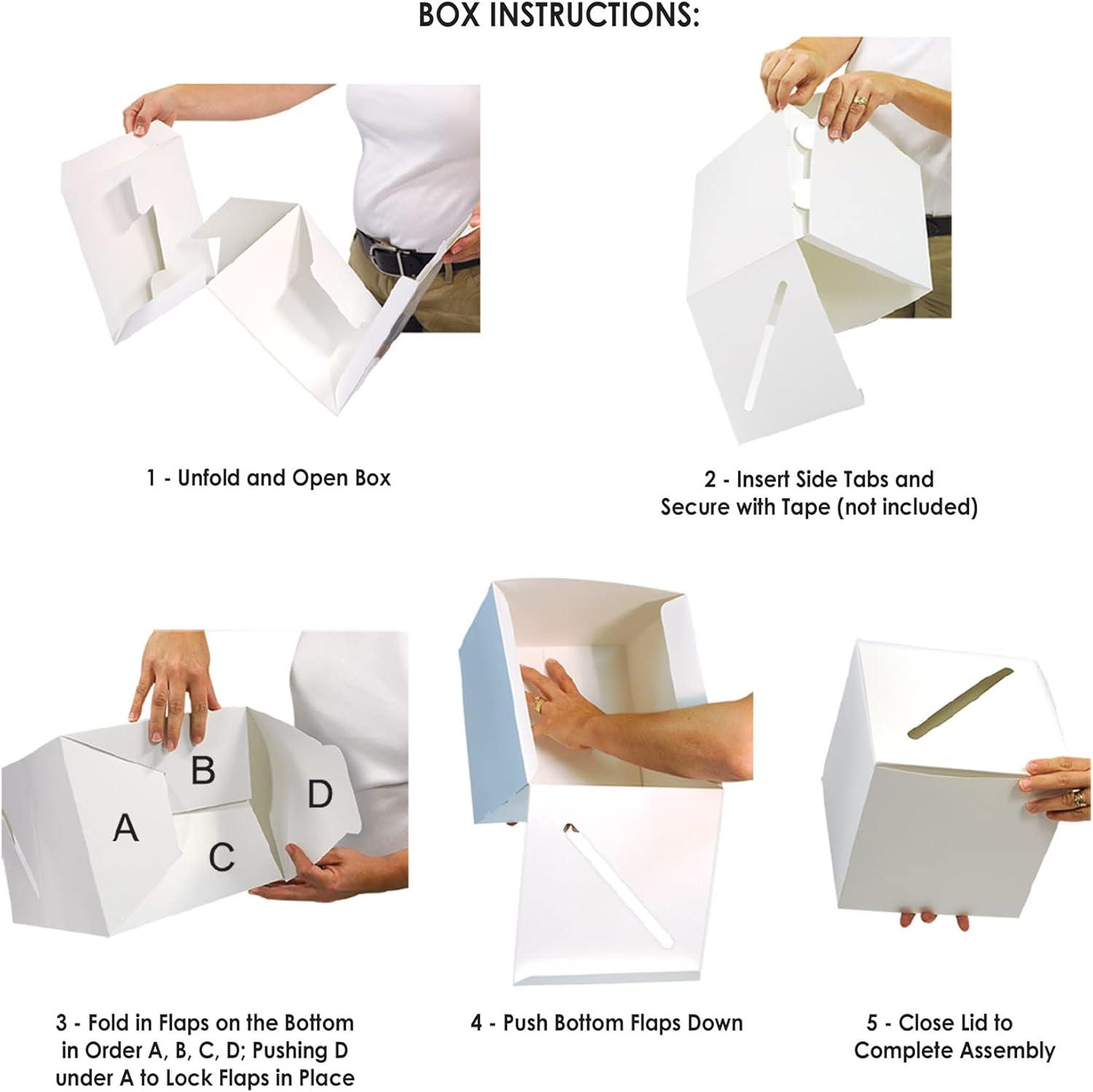 White Cardstock All-Purpose 9" x 9" Party Box