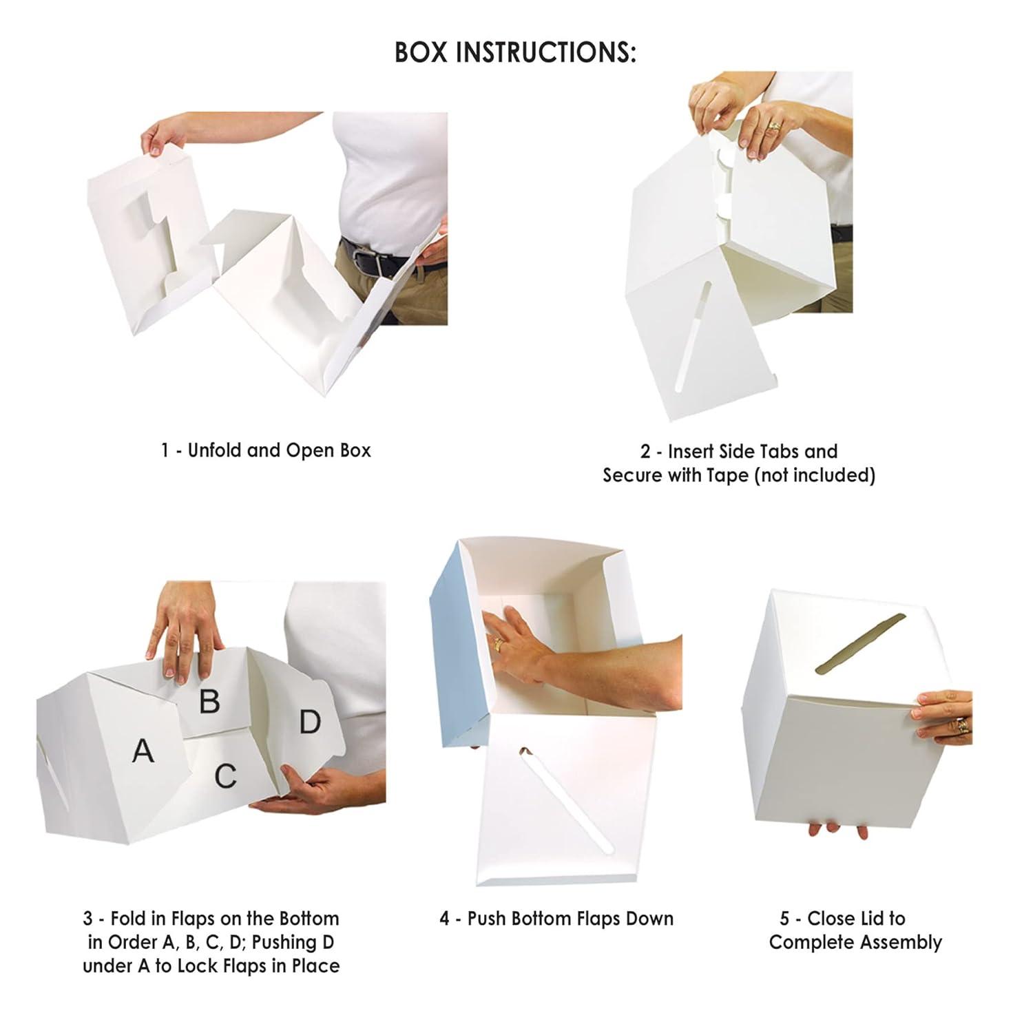 White Cardstock All-Purpose 9" x 9" Party Box