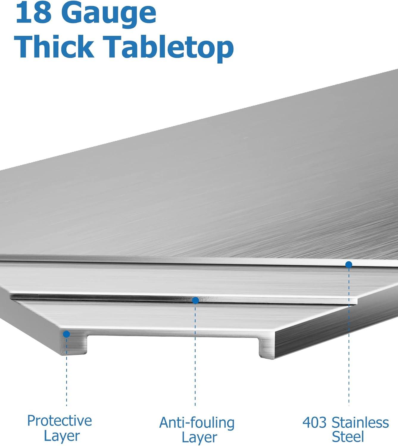 Stainless Steel 30" x 24" Work Table with Undershelf and Wheels