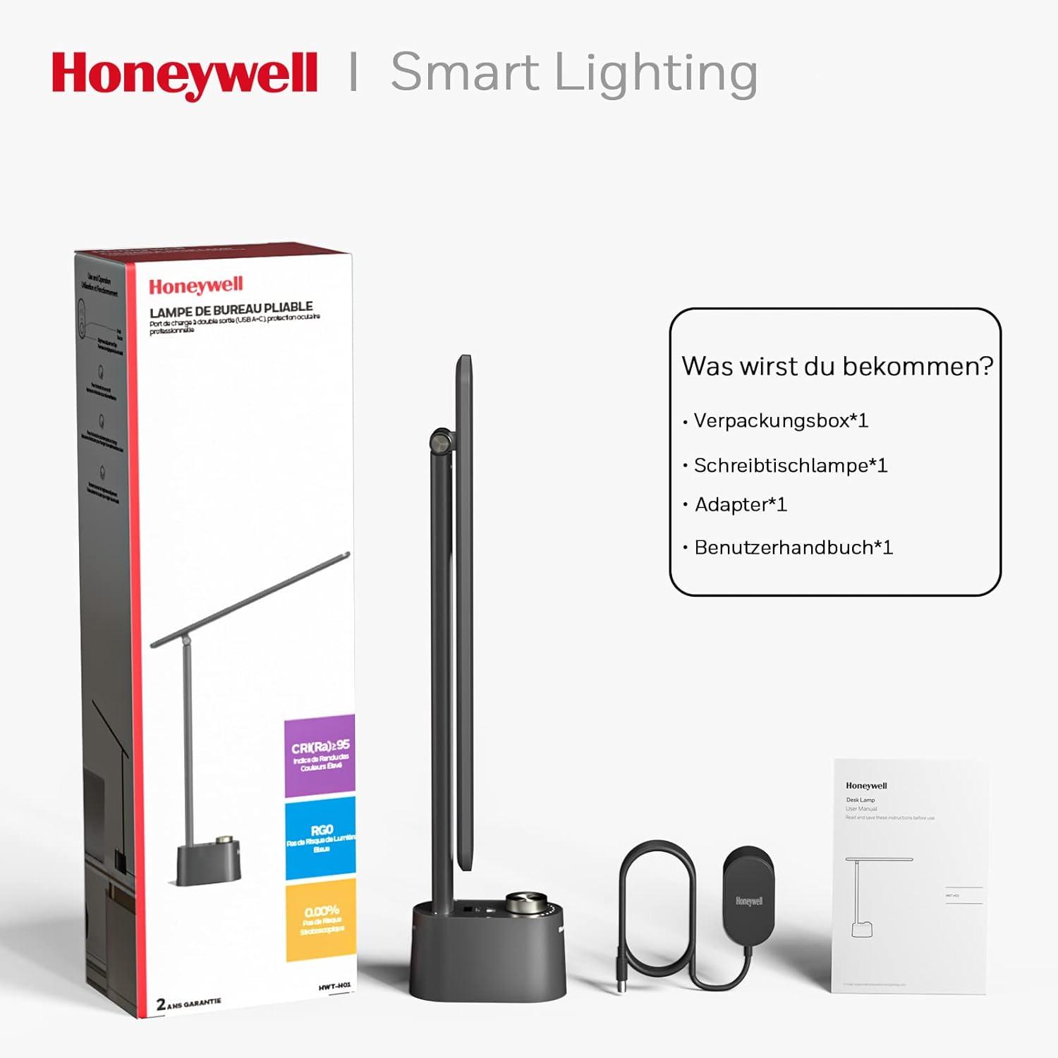 UNIVERSAL WINDOW SOLUTIONS LED Desk Lamp With USB Charging Ports HWT-H01 - Stepless Dimmable Eye Caring Desk Light For Home Office Bedroom Bedside College Dorm, Foldable Table Lamp Reading Lamp