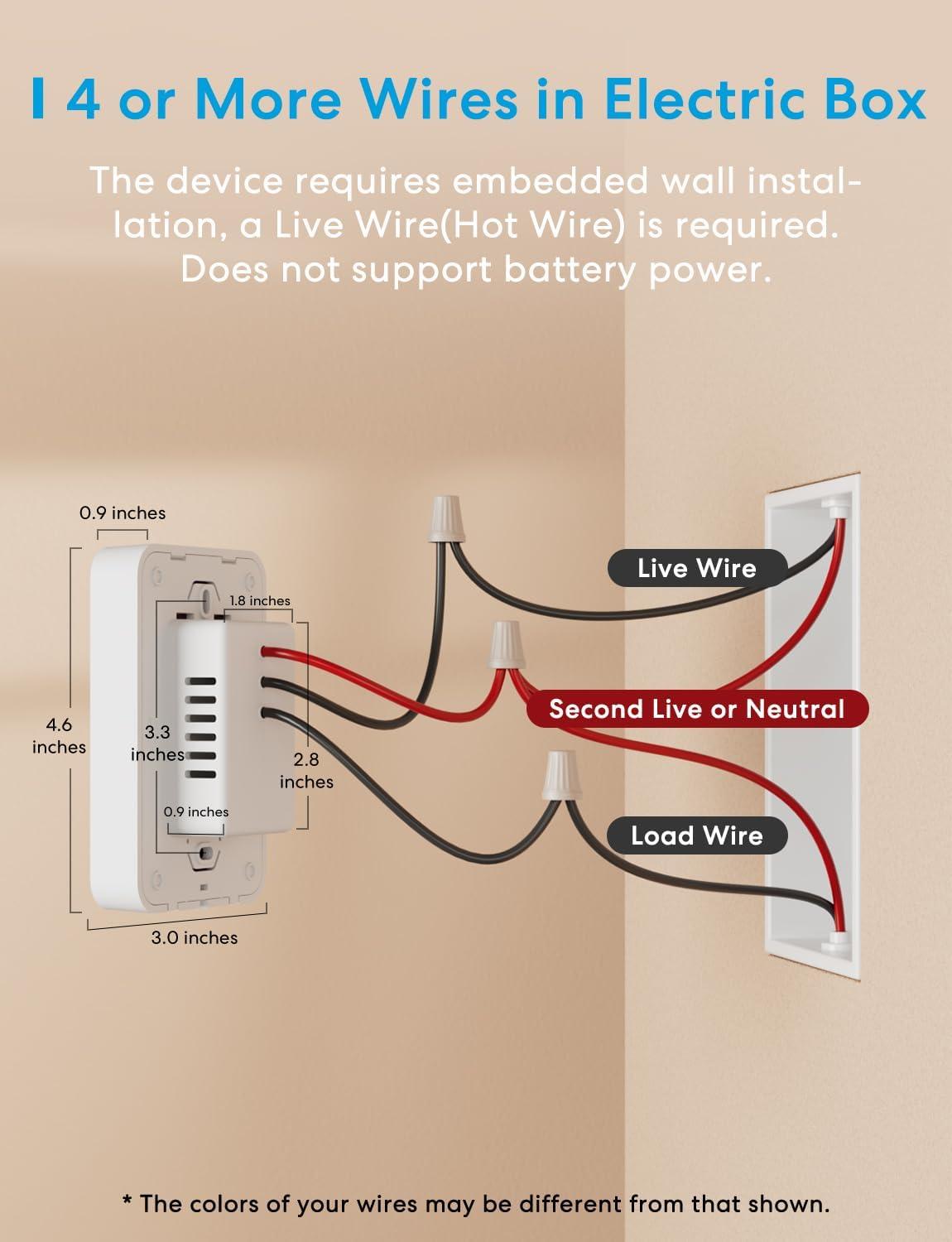 meross Smart Thermostat for Electric Baseboard and in-Wall Heaters Work with HomeKit, Alexa and Google Home, 120V-240V Wi-Fi Programmable Thermostat with Easy Install, Energy Saving, 4 Wires Needed