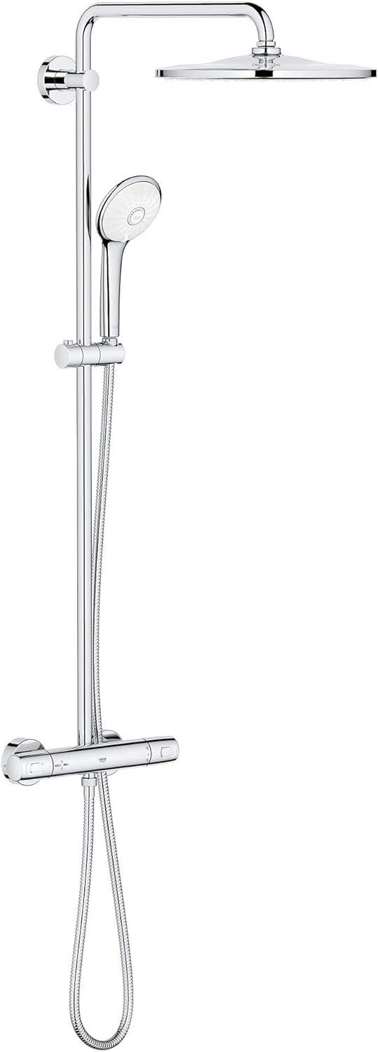 Euphoria 310 Chrome Thermostatic Shower System with Rain Showerhead