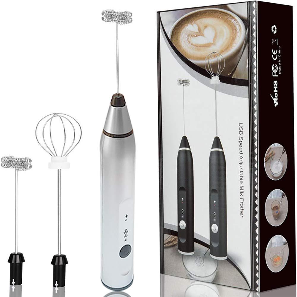 CCWADH Electric Milk Frother USB Rechargeable - 2-in-1 Battery Operated Foam Maker for Coffee and Cappuccino at Home on Clearance Deals of The Week!
