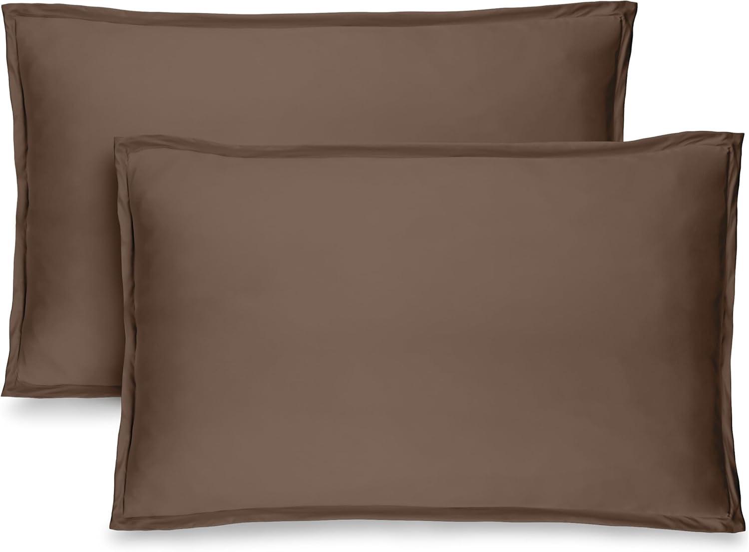 Cocoa Ultra-Soft Microfiber Standard Pillow Sham Set