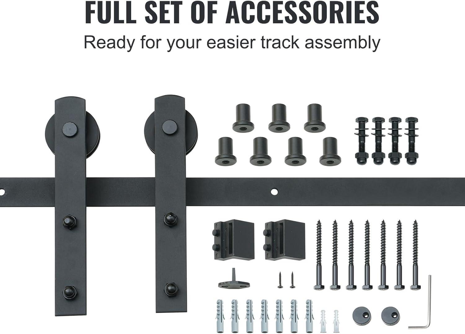 10 ft. Sliding Barn Door Hardware Kit, 330 lbs Loading Heavy Duty Barn Door Track Kit for Single Door