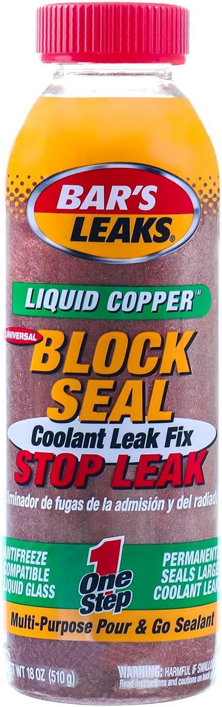 Bar's Leaks Block Seal Liquid Copper Coolant Leak Fix, 18 oz