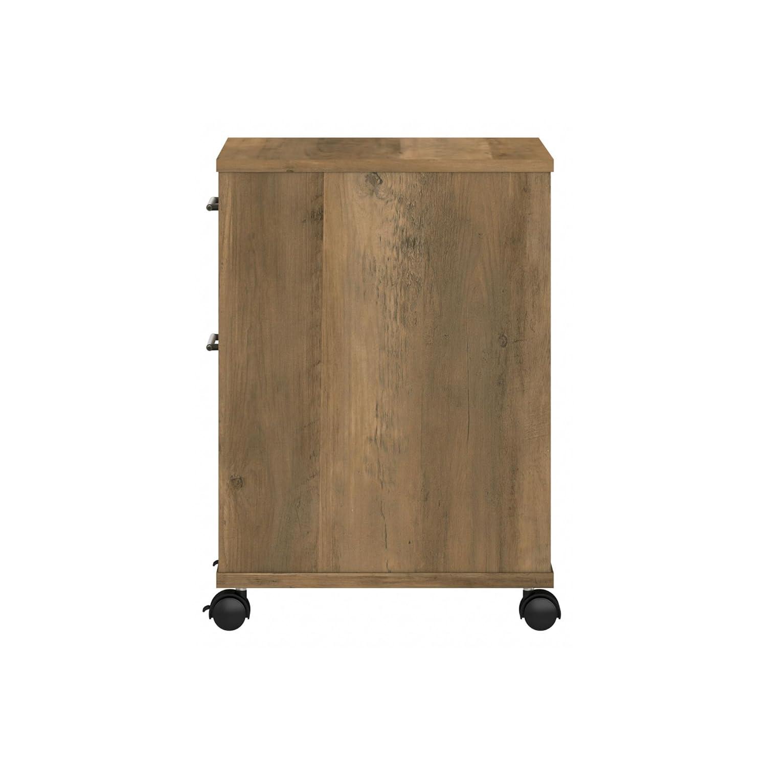 Bush Furniture Key West Mobile File Cabinet, 2 Drawer, Reclaimed Pine