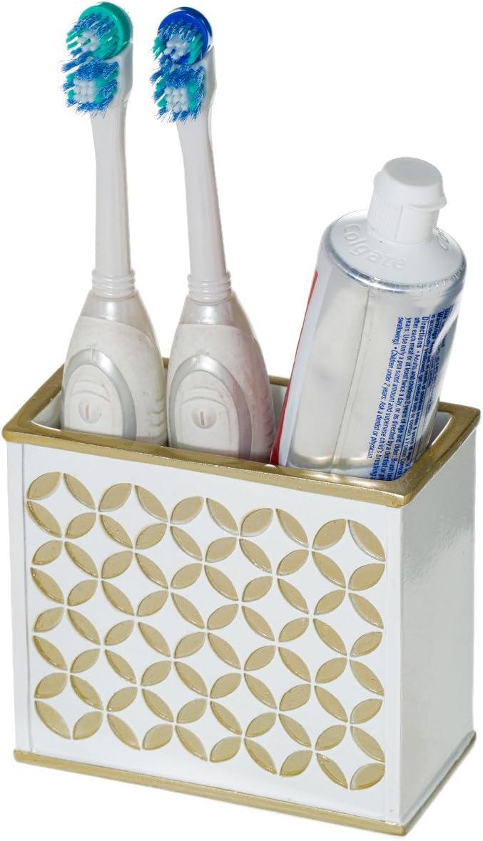 Creative Scents Diamond Lattice White Bathroom Accessories Set