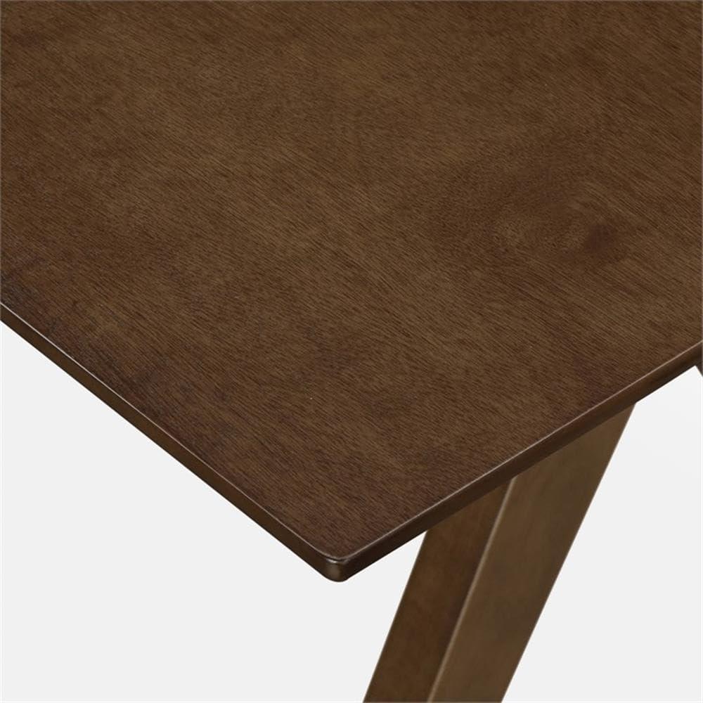 Adore Decor Lukas Wood Dining Table Brown: Modern Rectangle, Seats 6, 1 Year Warranty