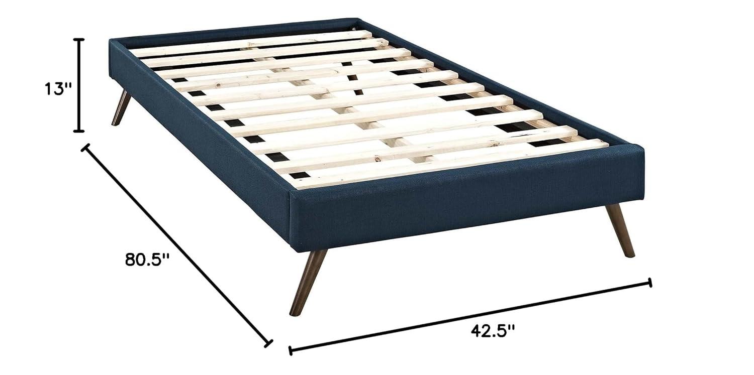 Modway Loryn Twin Fabric Bed Frame with Round Splayed Legs