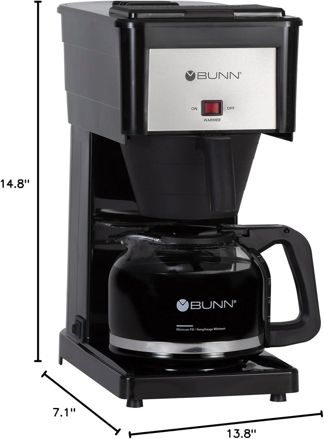 BUNN GRB High Altitude Speed Brew Classic 10-Cup Drip Coffee Maker, Black, 38300.0065