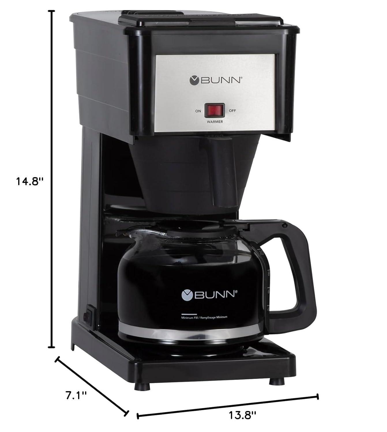 BUNN GRB High Altitude Speed Brew Classic 10-Cup Drip Coffee Maker, Black, 38300.0065