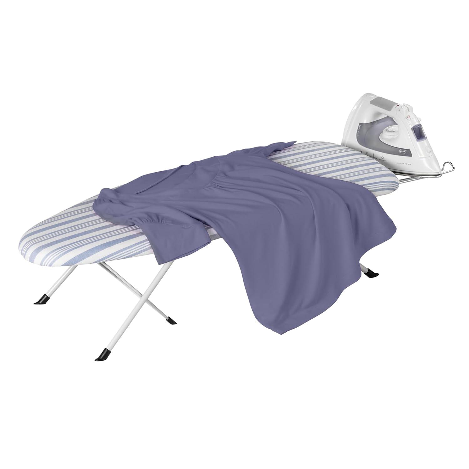 Blue Folding Table-Top Ironing Board with Compact Design