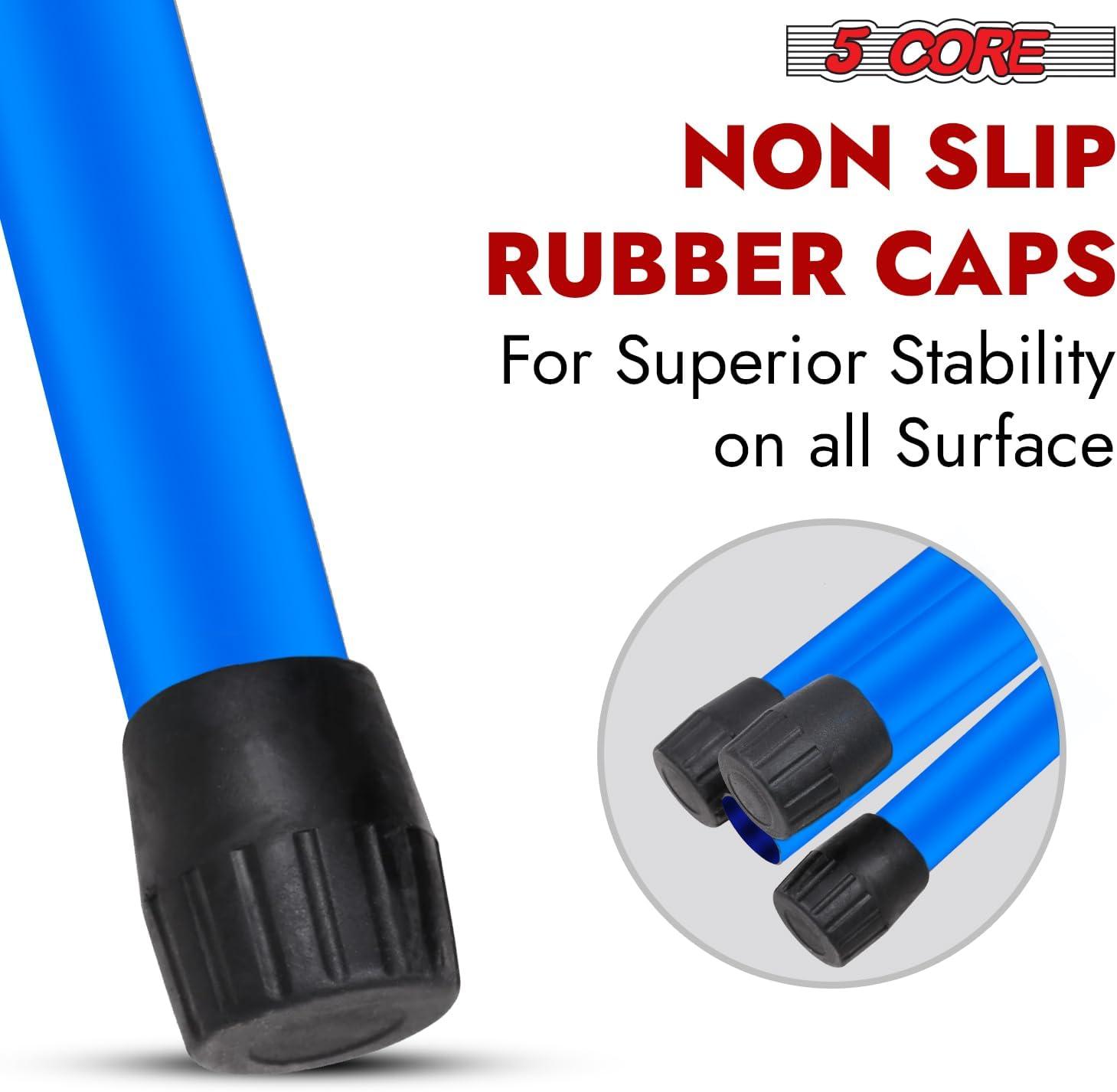 5 Core Speaker Stand Tripod Floor Heavy Duty Adjustable Up to 72 Inch DJ Studio Monitor Stands Pole Mount - SS HD SKY BLU BAG2PCS