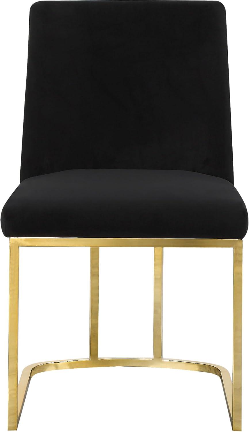 Meridian Furniture Heidi Black Velvet Dining Chair (Set of 2)