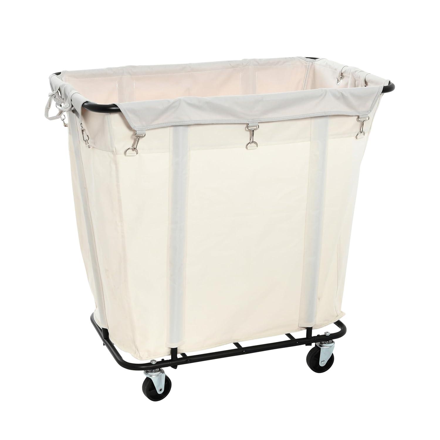 Household Essentials Rolling Laundry Hamper with Handles