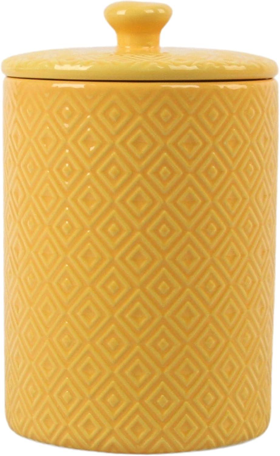 10 Strawberry Street Diamond 3 Piece Canister Set, Yellow