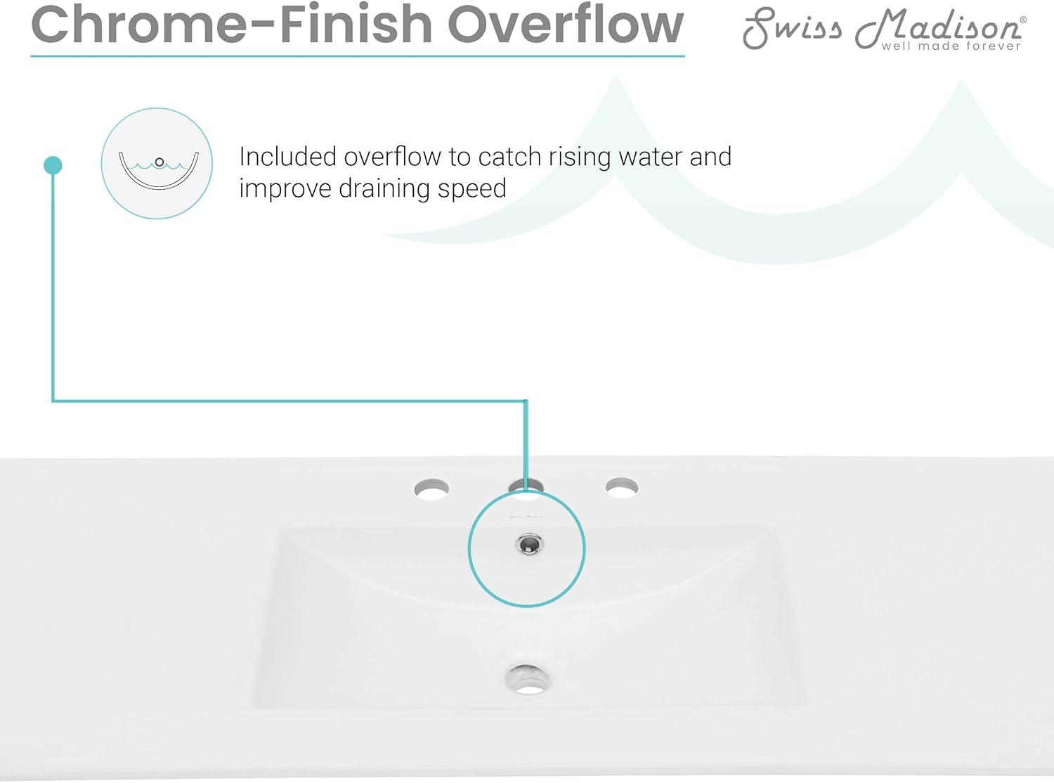 Swiss Madison 47.56" Single Bathroom Vanity Top with Sink
