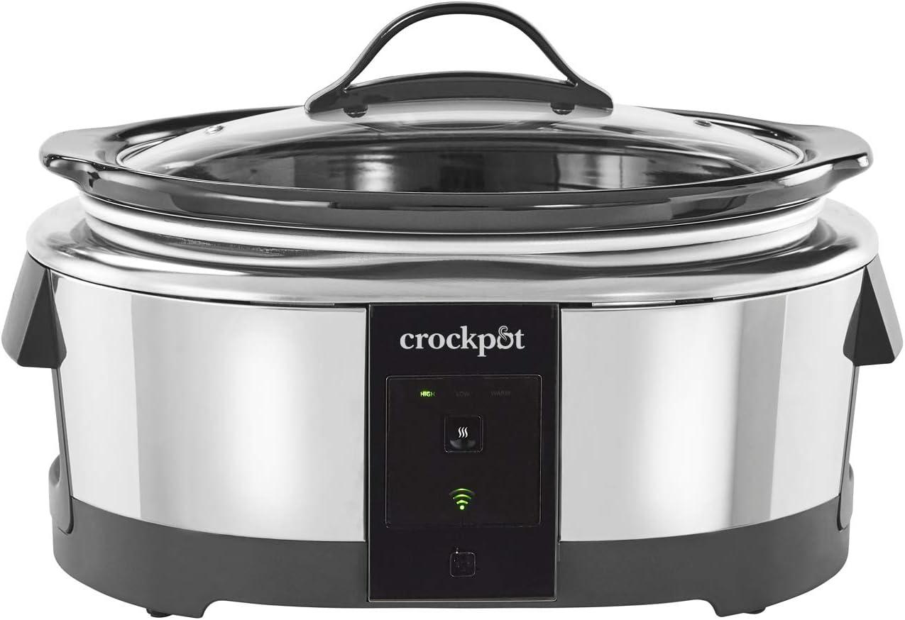 Open Box Slow Cooker 6-Quart Programmable Stainless Steel Compatible w/ Alexa (Good)