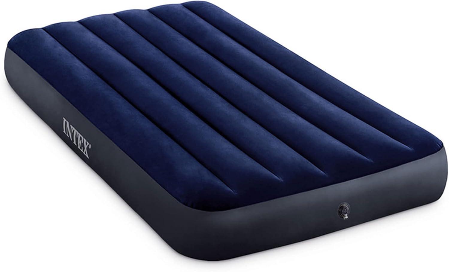 Intex 10" Dark Blue Twin Air Mattress with FiberTech