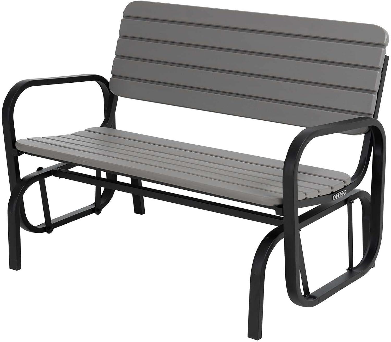 Lifetime Polyethylene Outdoor Glider Bench - Gray (60361)