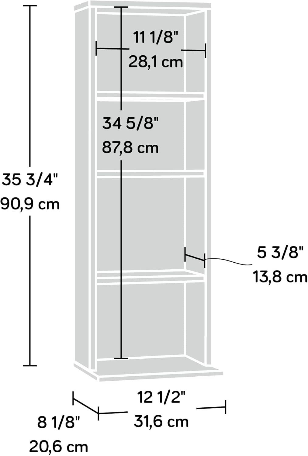 Cinnamon Cherry 4-Shelf Media Storage Tower