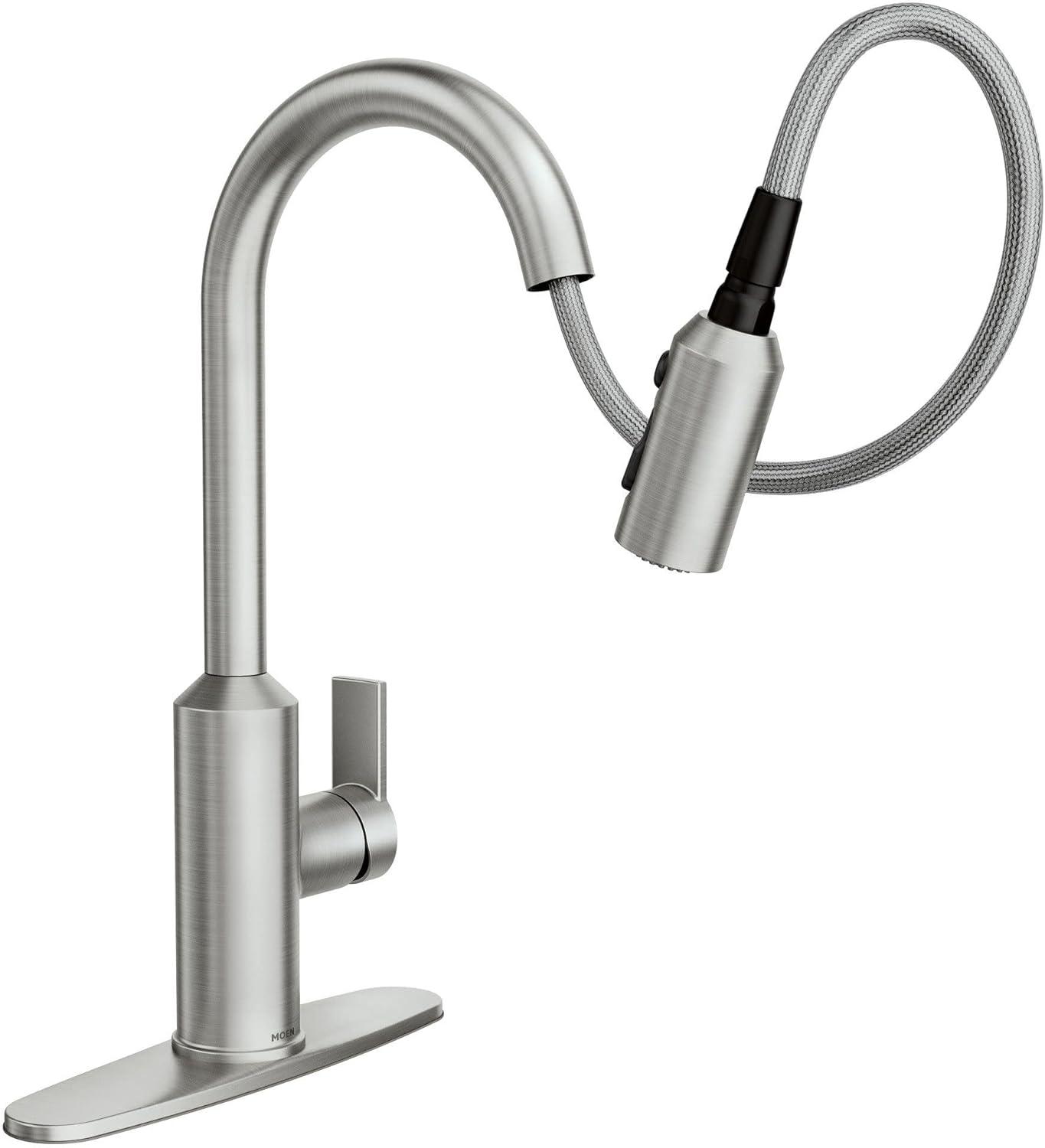 Brushed Nickel Single-Handle Pull-Out Spray Kitchen Faucet