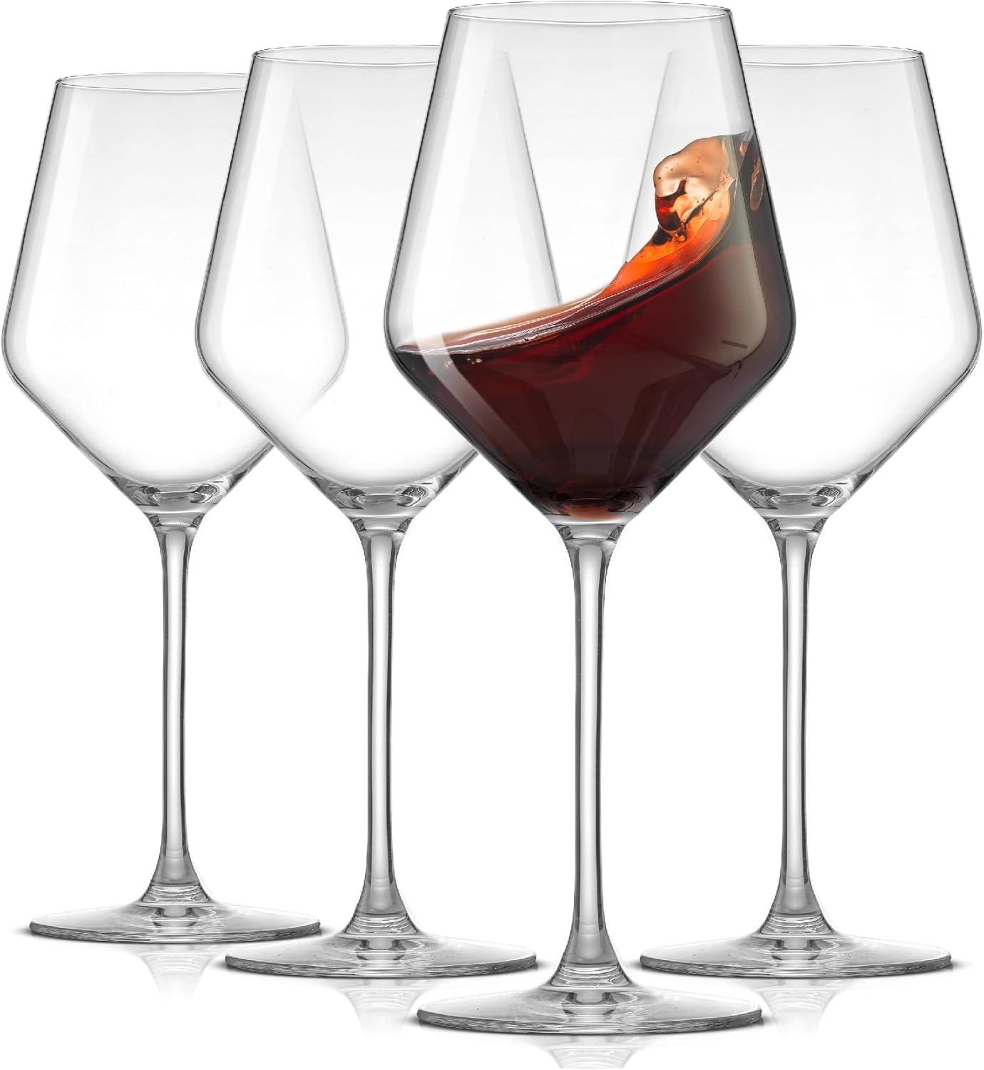 JoyJolt Layla Red Wine Glasses