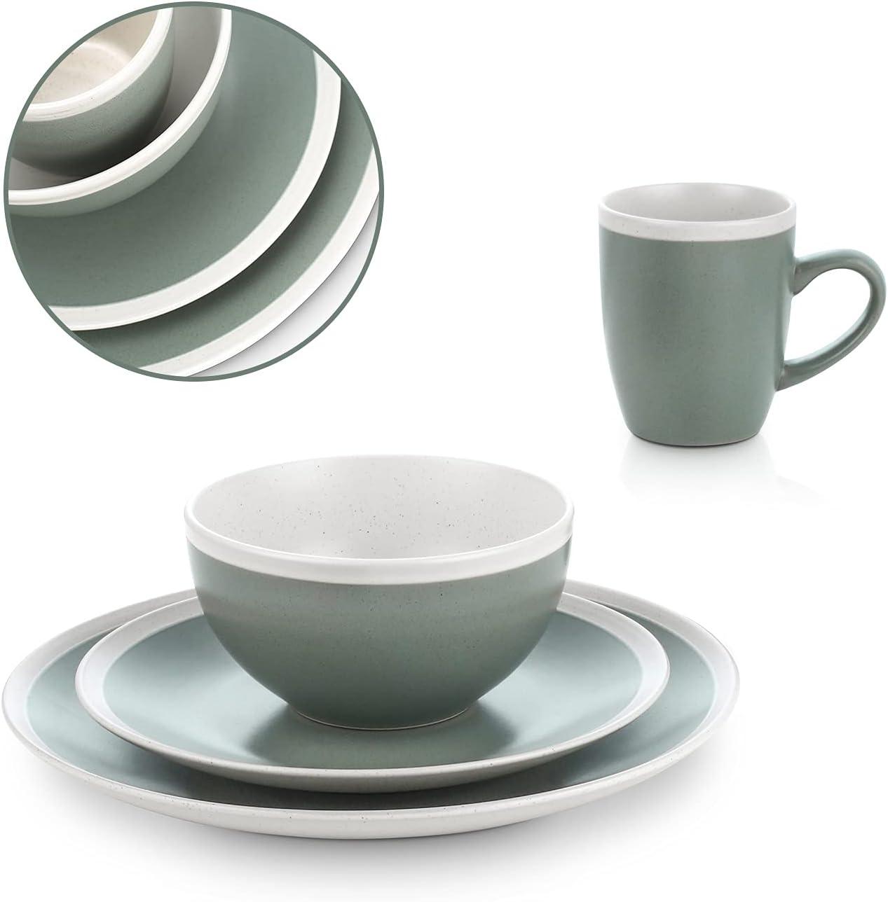 Stone Lain Serenity 16-Piece Stoneware Dinnerware Set, Service for 4