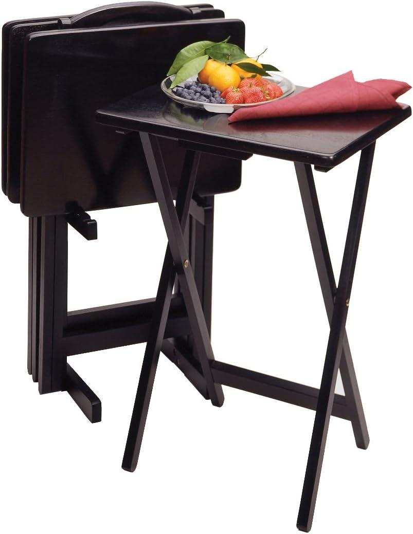 5pc Alex Snack Table Set - Black - Winsome