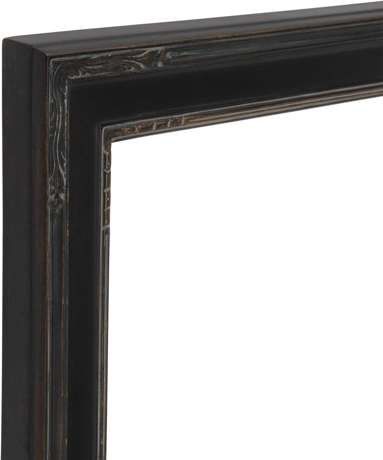 Creative Mark Plein Air Museum Collection Nouveau Picture Frame Solid Wood Composition Hand-Leafed Museum Quality Closed Corner  - Black/Gold 8x10