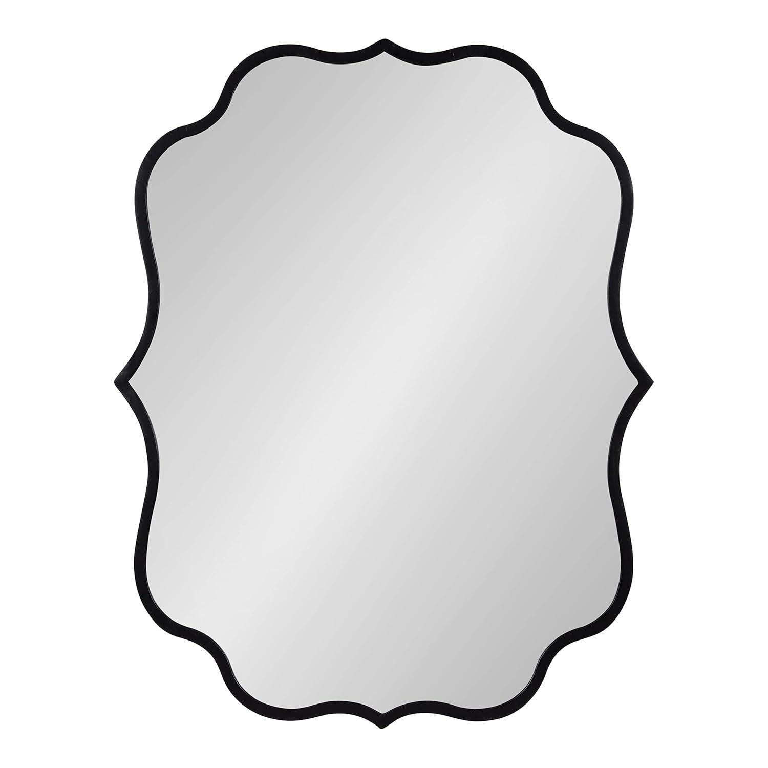 24" x 30" Higby Framed Wall Mirror Black - Kate & Laurel All Things Decor: Modern Style, No Assembly, Includes Mount Hardware