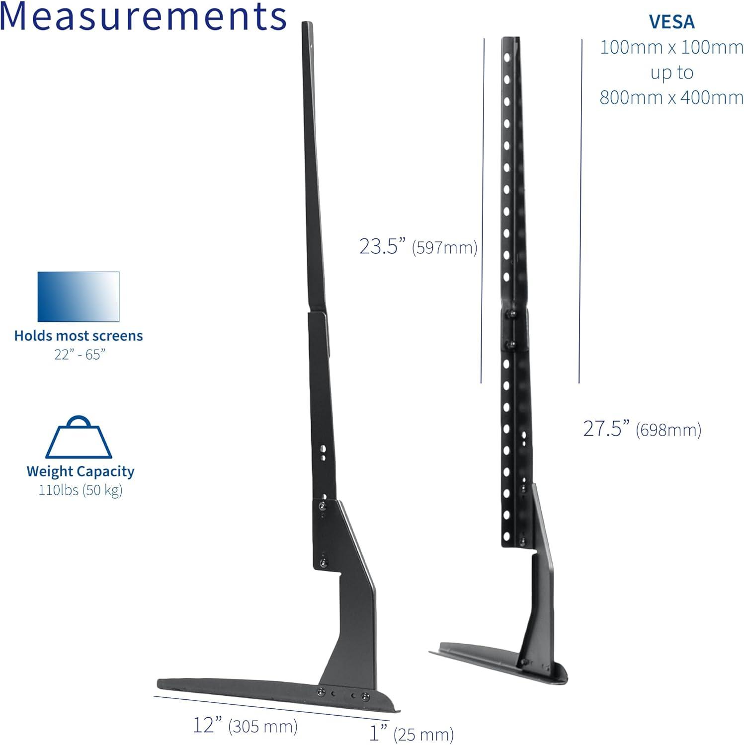 VIVO Table Top Stand for 22" to 65" TVs (STAND-TV00Y)
