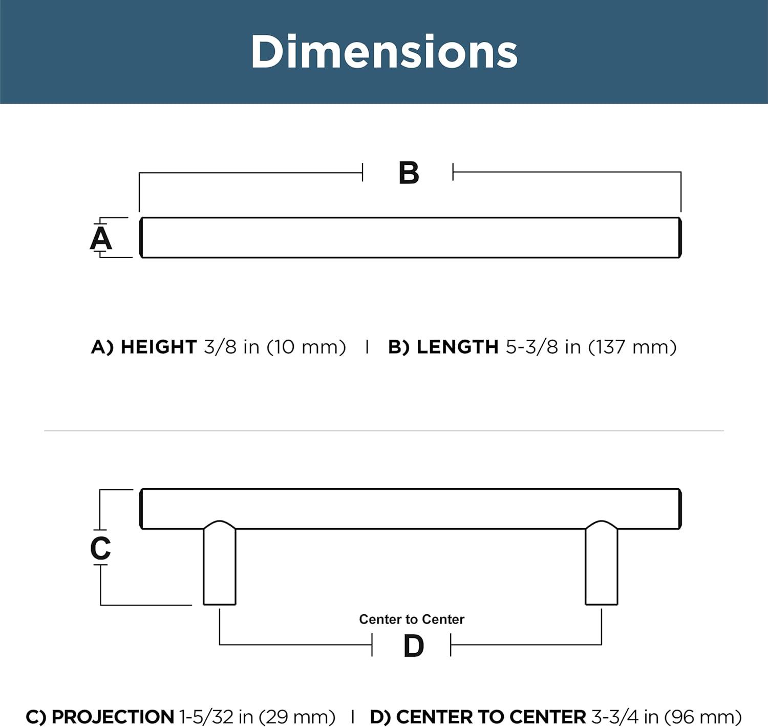 Franklin Brass Simple Round Bar Cabinet Drawer Pull (Set of 30)