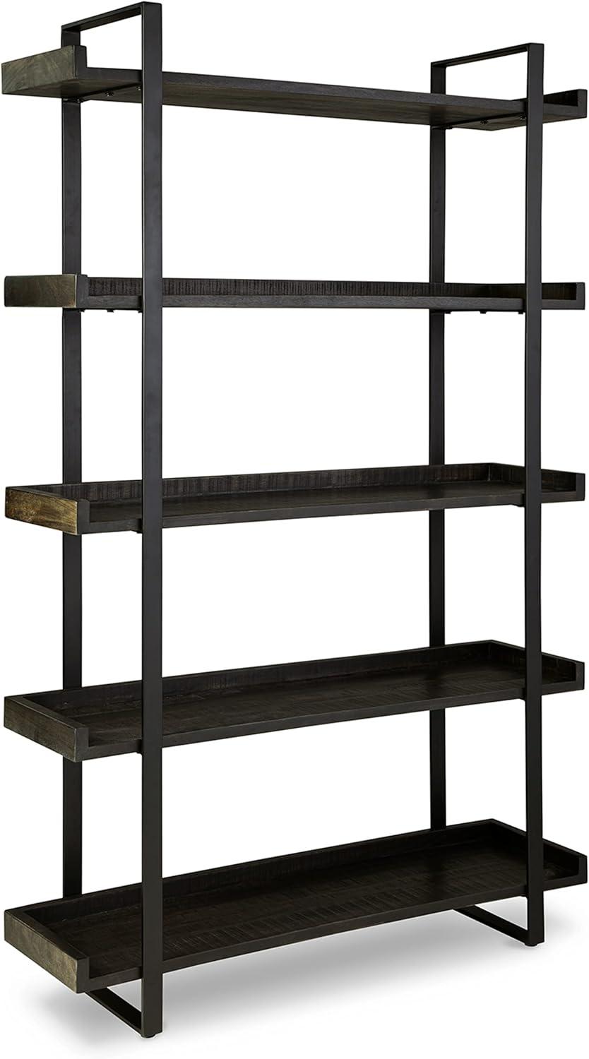 Bergton 78'' H x 48'' W Solid Wood Etagere Bookcase