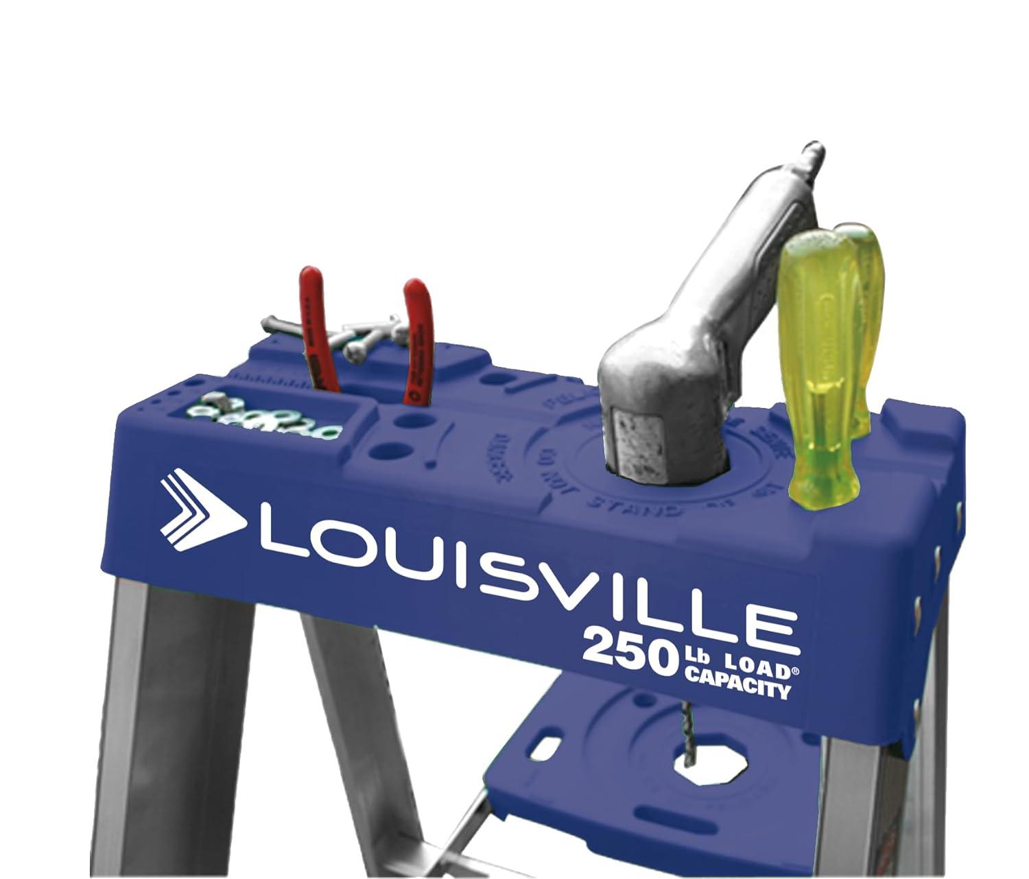 Louisville Ladder 10 ft. Aluminum Step Ladder with 250 lbs. Load Capacity Type I Duty Rating