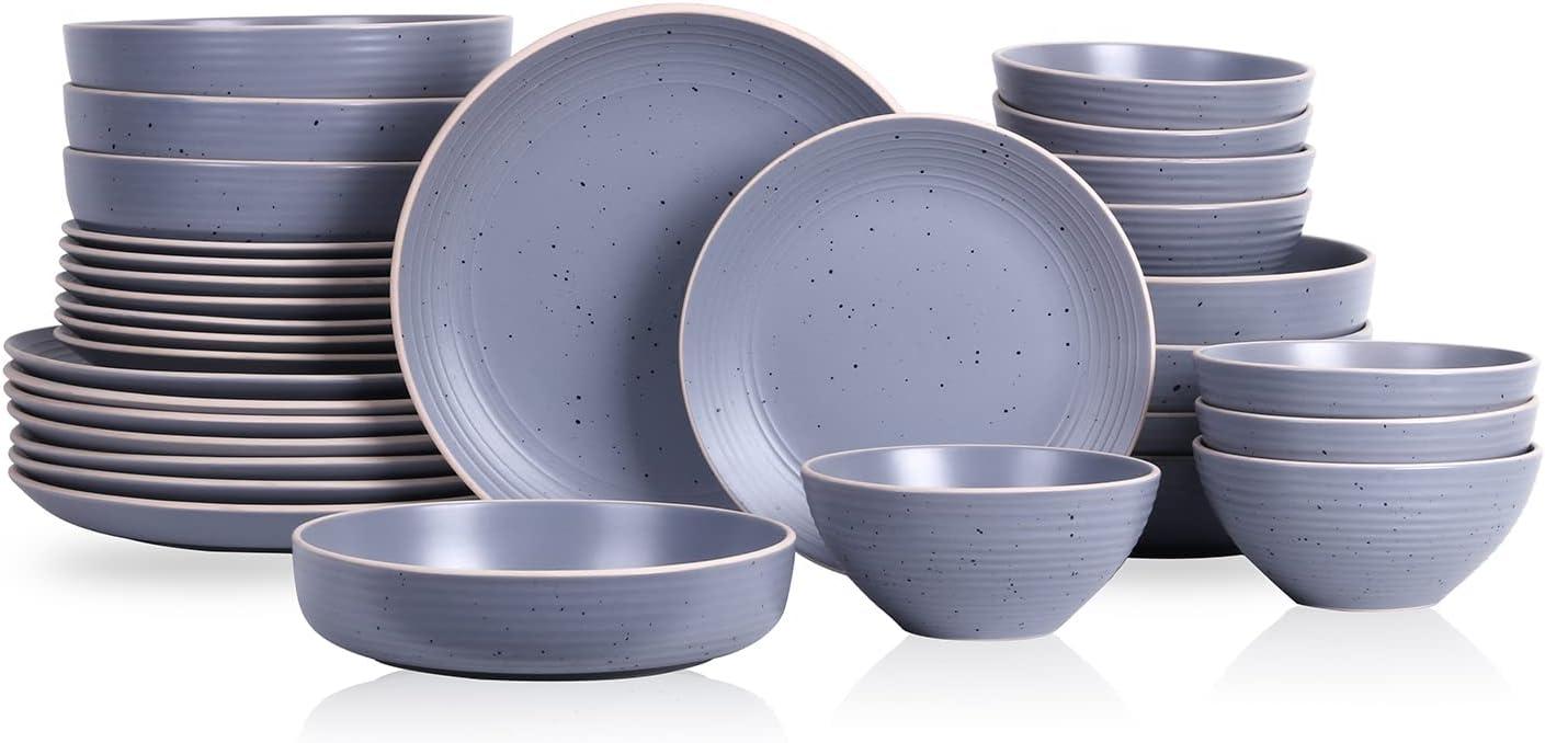 Stone Lain Lauren 32-Piece Stoneware Dinnerware Set, Service for 8