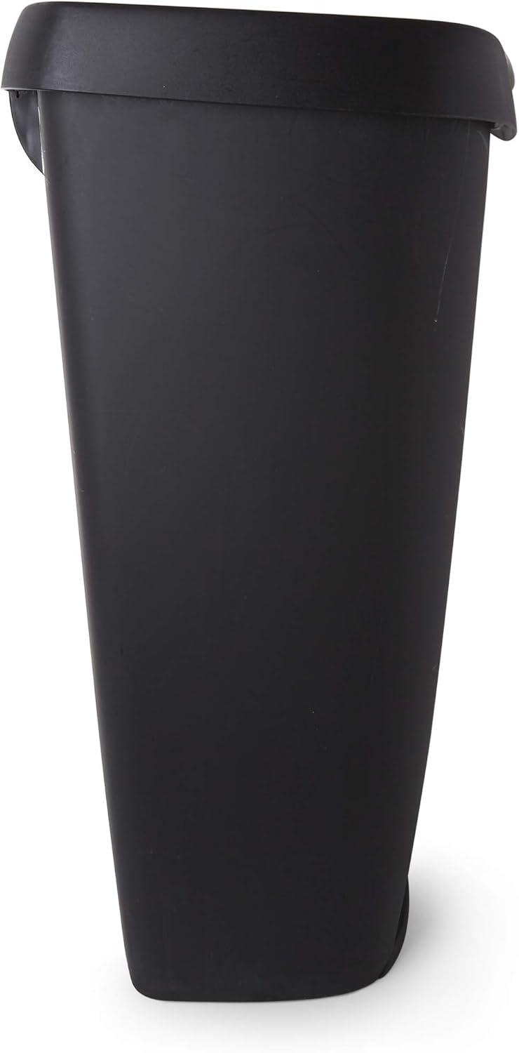 Umbra 13gal Brim Step Trash Can Black/Nickel: Kitchen Trash Can, 50 Quart, Indoor, Polypropylene, Spot Clean