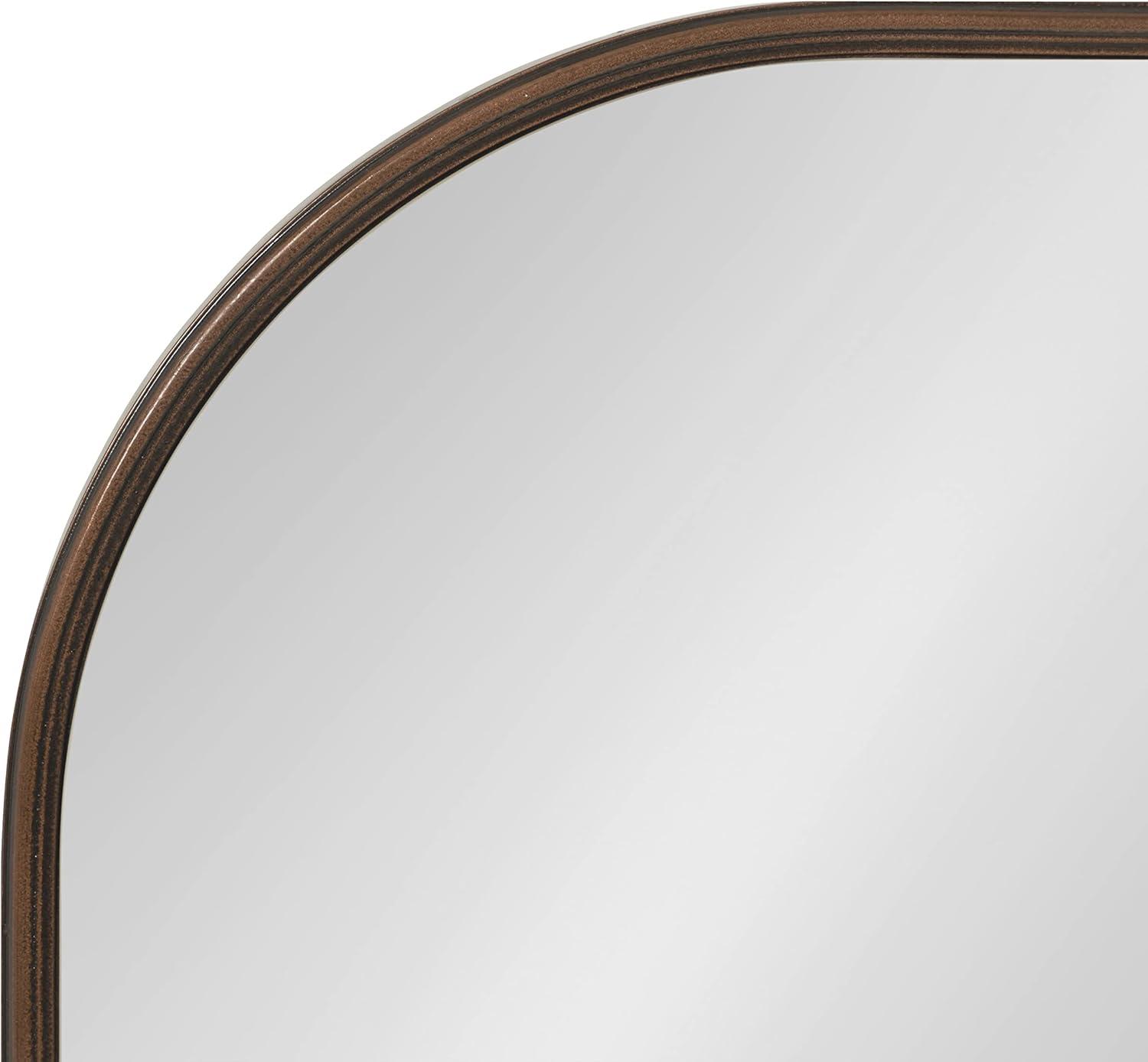 36" x 24" Caskill Framed Arch Wall Mirror Bronze - Kate & Laurel All Things Decor: Mantel Decor, No Assembly Required