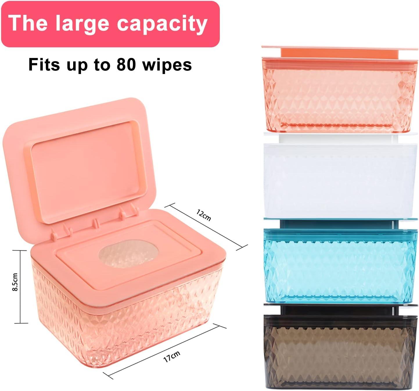 Hswt Wipes Dispenser Seal-Designed Wipe Dispenser Holder Wipes Case Box for Bathroom Keep Wipes Fresh, Dust-Proof & Non-Slip (6.7"x 4.7"x3.35")