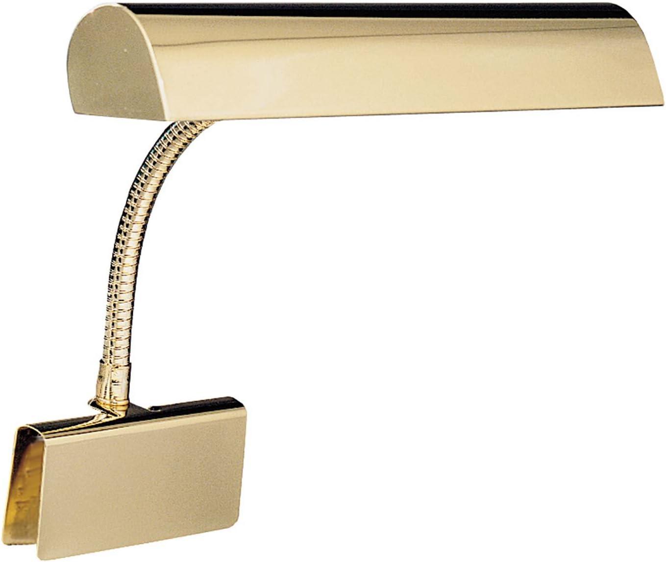 Polished Brass Clip-on Arc Lamp with Adjustable Gooseneck